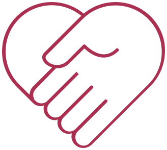 Heart of hands icon